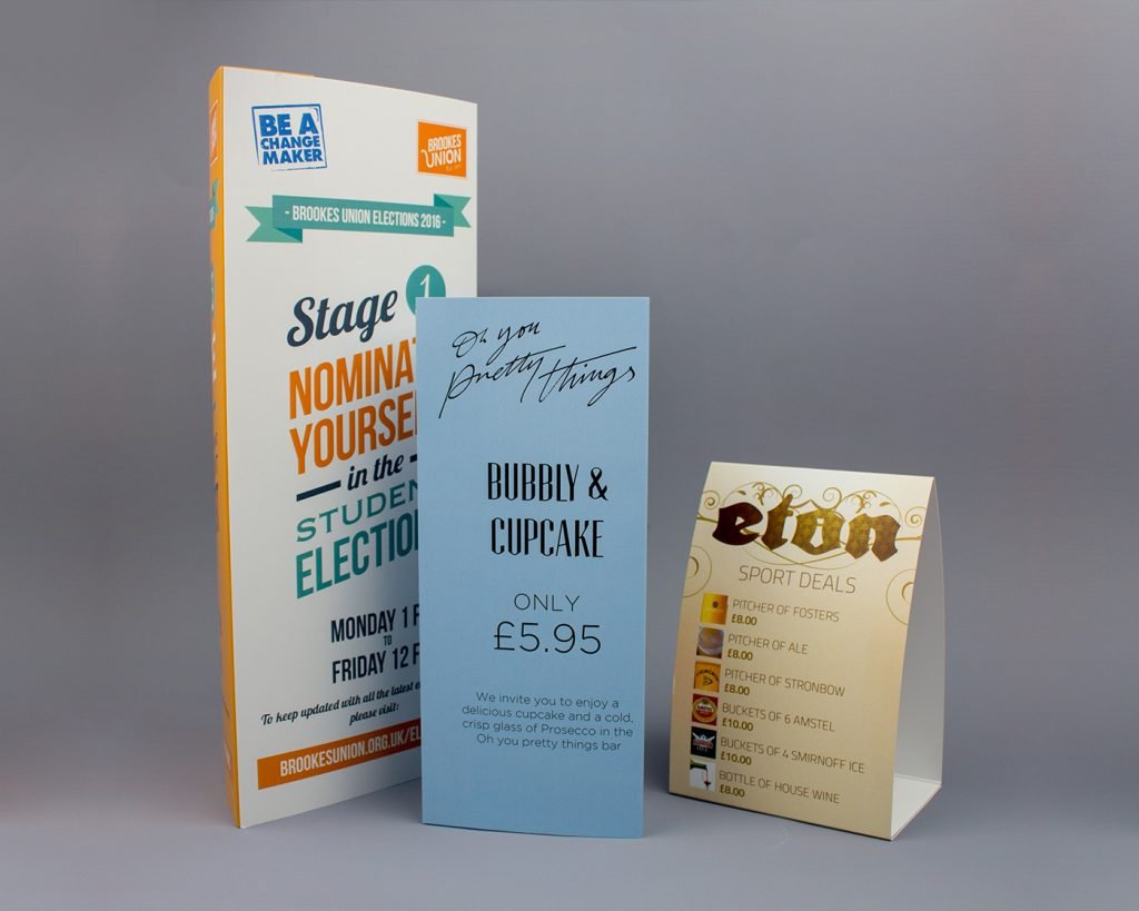 Table Tents Printing Chelsea